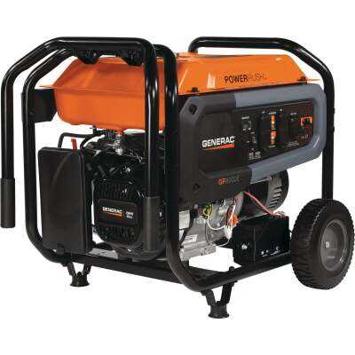 Generac PowerRush 8000W Gasoline Powered Electric/Recoil Pull Start Portable Generator