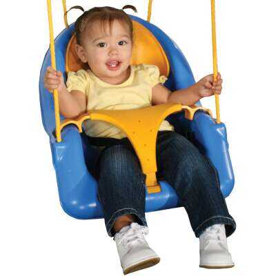 Swing N Slide Comfy-N-Secure Toddler Blue & Yellow Swing